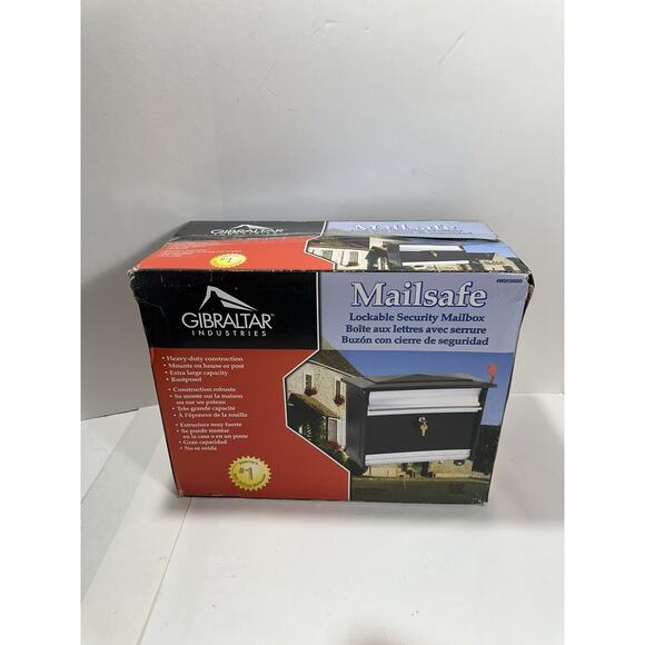 Gibraltar Mailsafe Lockable Security Wall Mount Mailbox MSK00000 W Key NEW - Picture 1 of 13